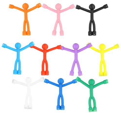 Wisebom Mini Magnete Uomini Colorati, 10 Pezzi Magnete Creativi da Frigorifero Magneti a Forma di Uomo, Magneti in Gomma Flessibile Giochi da Viaggio bambini per Ufficio Casa