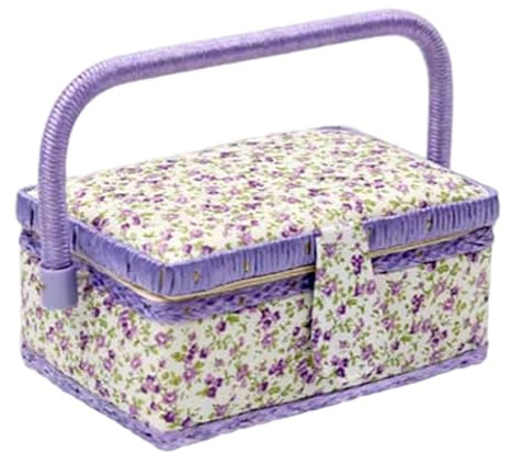 rockible Panier à Couture Portable, boîte de Rangement Multifonction pour Enfants et débutants, Accessoire Portable 19 x 13 x 10 cm, Organiseur de Fils, Style D