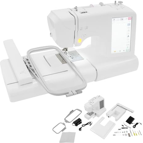 ROGONPDK Macchina da Ricamo e Cucire Automatica con Schermo da 7 Pollici, 11 Lingue, 96 Modelli di Ricamo e 162 Modelli di Cucito, 100-240 V, per Stilisti, Sarti, Studenti di Moda e Uso Domestico