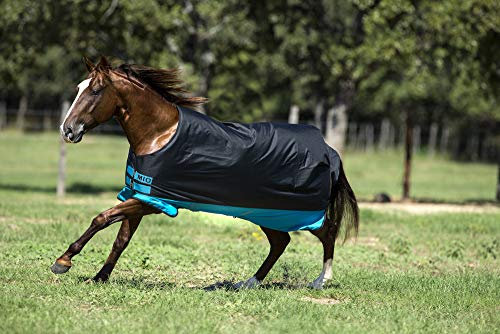 Horseware Mio Turnout Medium Pferdedecke 200 Gramm, schwarz/türkis