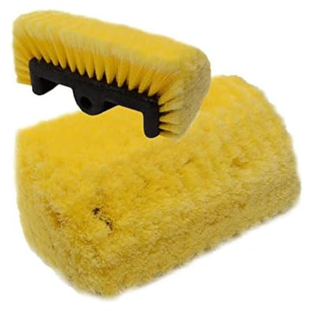 Smart Tech Car Care Replacement Soft Bristle Wash Brush Head - 5 Sided Bristles - For Cleaning Poles - Cars, Vans, Truck, Lorry