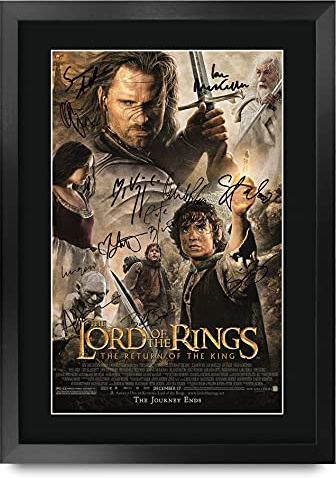 HWC Trading Lord Of The Rings The Return Of The King A3 Gerahmte Signiert Gedruckt Autogramme Bild Druck-Fotoanzeige Geschenk Für Filmfans