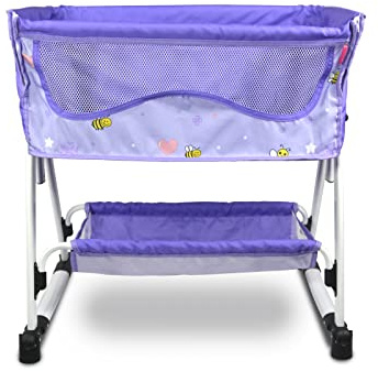 Anivia Doll Bed Furniture 2 Function Toy, Doll Bed and Doll Swings Together for 18 inches Baby Dolls, Baby Doll Crib with Bottom (DP601PURPLE)