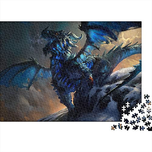 Puzzles für Erwachsene 1000 Teile Drache - Art|A504 Schwierige Puzzles für Erwachsene, unmögliches Puzzle herausforderndes Spiel 38x26cm