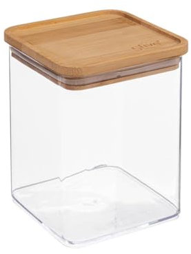Vorratsdose quadratisch bambusdeckel eske 1l - 5 five simply smart