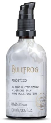Bullfrog - Agnostico Balsamo Multifunzione Originale: Nutriente, Idratante e Calmante per Barba, Pelle e Capelli, Fragranza Anice, Cuoio, Tabacco e Bay Rum, Edizione Limitata, 100 ml