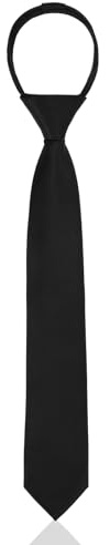 Gjinxi Cravate Garçons Couleur Unie Prénouée Ajustable pour 8 12 Ans Cravate Formelle Noire Enfant pour Mariage Obtention d'École Uniformes Classique