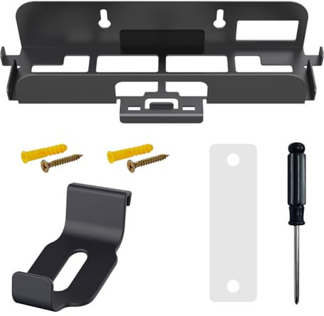 Wall Mount Stand for Switch 2 Console - Game Console Storage Rack with Controller Hooks, Wall Mounted Holder Bracket for Switch 2 Accessories, Space-Saving Wall Stand Organizer
