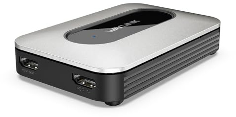 WAVLINK Cattura Video HDMI 4K 60Hz per PS5/PC/Switch : Pass-Through 4K60, Compatibile Windows/Mac/Android, Bassa Latenza, Plug & Play, OBS - HG900U
