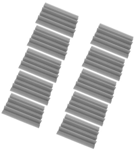 AKOOSY Paneles Acústicos Absorbentes de Sonido para Paredes 10 Unidades 12x12x24 Cm Espuma Acústica Gris para Acústico y Trampa de Graves en Estudio y Sala de Grabación