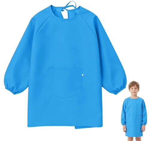 Mecmbj Bata Pintura Niños, Ajustable, Delantal Pintura Niños 8-12 Años