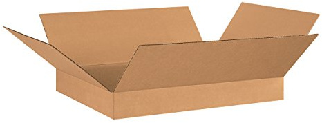 BOX USA Shipping Boxes Large 26L x 20W x 4H 20-Pack - Corrugated Cardboard Box for Moving, Mailing, Packing, Packaging and Storage
