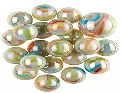 MaRécréation-MesBilles Kim'play Lot de 20 Billes 16 mm + 1 calot 25 mm Panamerican, X0-ZB4K-FM23, Blanc, Moyen, 6 à 12 ans