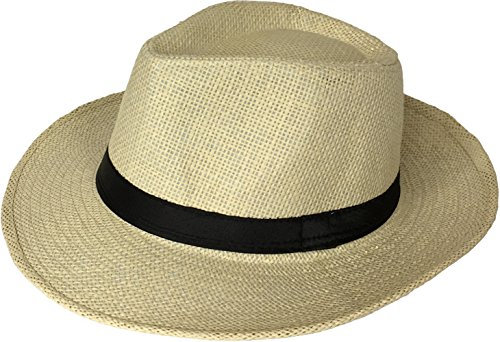 Miobo Panamahut Mountain Stroh Bogarthut Strohhüte Sommerhut Beige 60