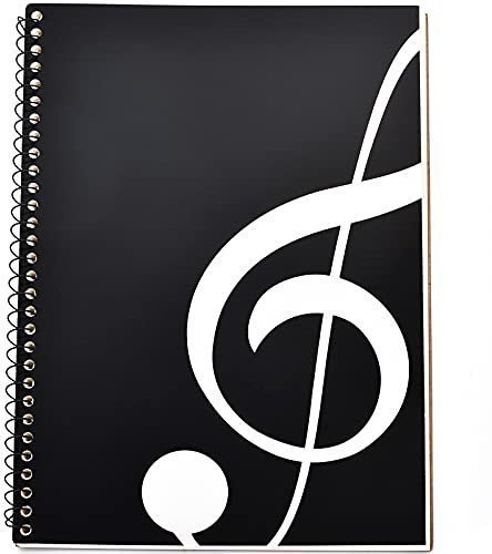 MOREYES Music Notebook Composition Manuscript Staff Notebook with 100 Pages 10.24x7.5 inch/26x19cm (Music clef notebook)