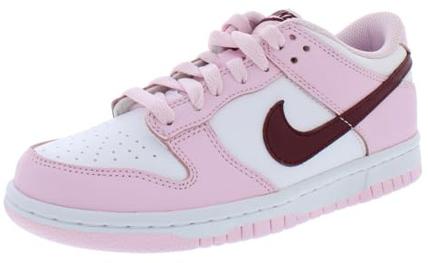 Nike Dunk Low (GS), Turnschuhe für Kinder und Jugendliche, Rosa Weiß Burgund, 36.5 EU