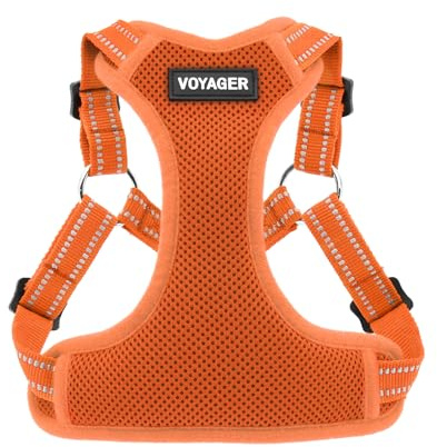 Best Pet Supplies Voyager Verstellbares Hundegeschirr, atmungsaktiv, kein Ziehgeschirr für kleine, mittelgroße und große Hunde, strapazierfähiges Geschirr zum Gehen, Joggen, einfacher Einstieg in