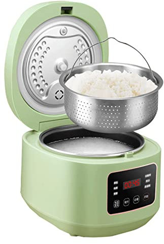 Riskokare Ångkokare Multikokare Non-Stick Mini Riskokare Havregrynsgröt Håll Varm LED-skärm,Green-3L