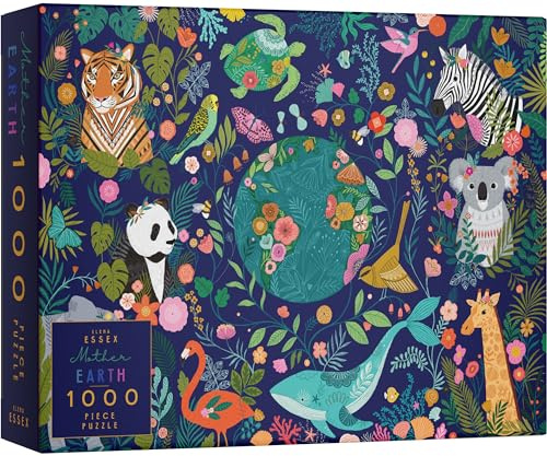 Elena Essex Puzzle - Mother Earth/Puzzle Erwachsene Anspruchsvoll / 1000 Puzzle/Puzzel/Katze Pflanzen Sukkulenten/Puzzlegröße 70 x 50 cm