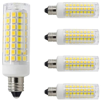 5 lampadine LED E11, dimmerabili, a risparmio energetico, a risparmio energetico, a LED da 480 lumen, lampadina alogena, angolo di diffusione a 360°, senza sfarfallio, lampadina a risparmio
