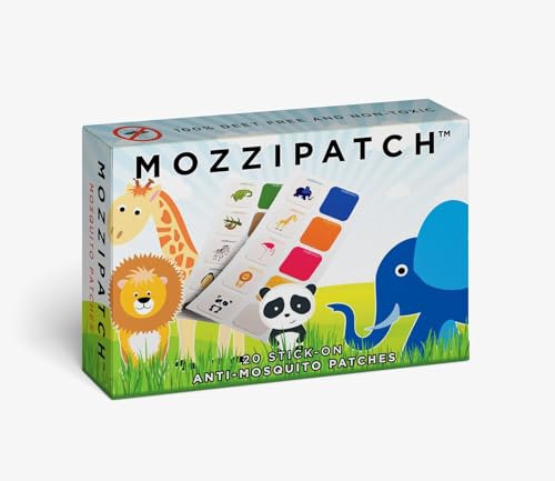 Mozzipatch Kids Mosquito Patches Effective Mozzipatch Mosquito Repellent | Long-Lasting and DEET-Free | Outdoor Insect Shield (20 Kids)