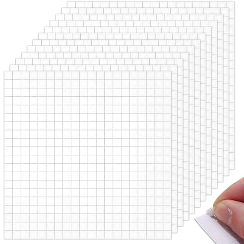 Zernavith 4800Pcs Double Sided Sticky Foam Pads,12 Sheets Double Sided Sticky Pads Craft,5mm 3D Adhesive Mount Dots for Card Making,DIY Art,Party, Wedding,Office Supplies