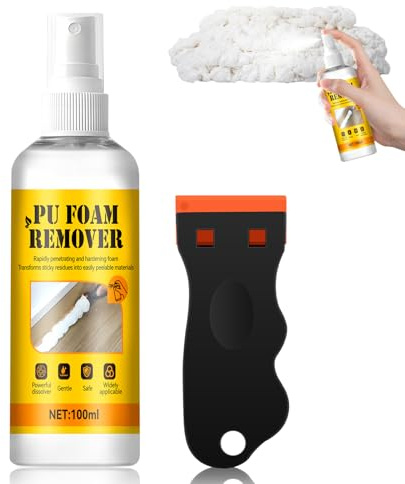 WEILAOK Pulitore Schiuma Poliuretanica, Rimuovi Colla Poliuretano Espanso Schiuma, Solvente schiuma Edilizia Rimuove, rimuovi Schiumas Pu per Ristrutturazioni Domestiche e Pulizie Quotidiane, 100ml