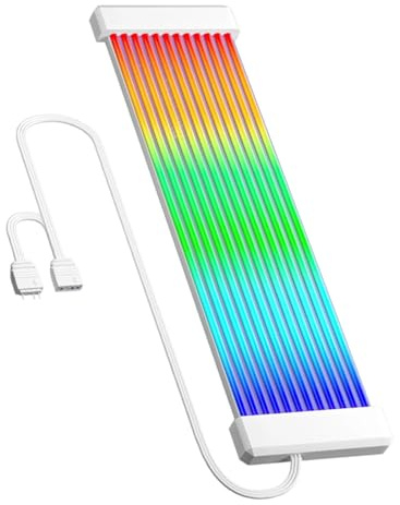 Striscia Di Luce RGB | Decor Silicone Per Case PC | Copricavo Per Scheda Madre PC - Per Scheda Grafica Computer GPU Monitor Sala Giochi Scrivania Ufficio Appassionati Di Tecnologia E Streamer