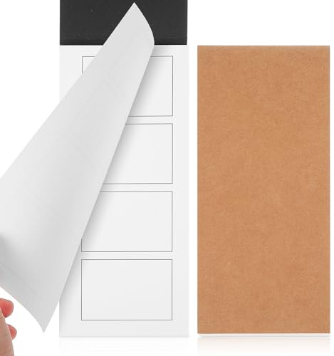 Lurrose Lot de 2 Mini Blocs-notes de Poche en Papier Cartonné Robuste, Format Compact Couvertures Noire et Kraft, pour Écrire, Planifier et Organiser, Bloc-notes Serveur pour Bureau