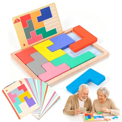 Jeux de démence pour personnes âgées, entraînement à la mémoire et entraînement du cerveau pour personnes âgées, kit de jeu cognitif contre l'oubli, cadeau pour les personnes âgées et les parents
