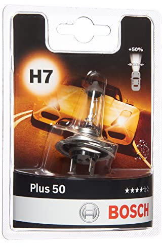 Bosch H7 Plus 50 Fahrzeuglampe 12V 55W PX26d (1 Stück)