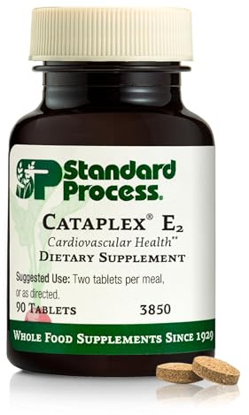Standard Process Cataplex E2 - Vitamin E & Selenium Supplement for Cardiovascular & Cellular Health - Antioxidant Support for Heart Health - Non-Dairy & Non-Soy - 90 Tablets