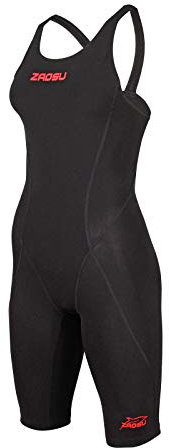 ZAOSU Wettkampf-Schwimmanzug Z-Speed 2.0 für Damen & Mädchen | Premium Schwimmanzug mit hoher Kompression für schnelle Schwimmzeiten, Farbe:schwarz, Größe:140