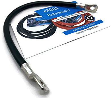 Exoda Batteriekabel 25mm² 30cm M8 Schwarz flexibel 99 Prozent Kupferanteil für Auto Boot Motorrad bis 560A 12V hitzebeständig langlebig für zuverlässige Anwendungen