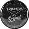 Nostalgic-Art Retro Wanduhr, Ø 31 cm, Triumph – Original – Geschenk-Idee für Biker, Original Lizenzprodukt (OLP), Große Küchenuhr, Vintage Design
