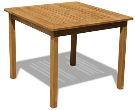 Teako Design Esstisch Ragusa Teak Massivholz, Verschiedene Größen, Tischplatte aus Massivholz, Naturfarben, Esszimmer, FLEGT-Lizenziertes Teak, Witterungsbeständige Gartentische (70 x 70 cm)