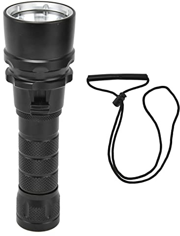Garosa Lampe de Plongée Professionnelle IPX8 5000lm, Lampe de Poche Étanche avec Gradation Continue pour Plongée Sous-Marine et Exploration Nocturne