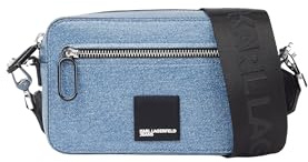 Karl Lagerfeld Jeans, Damen, Box Logo Camera Bag Denim, Blau, One size