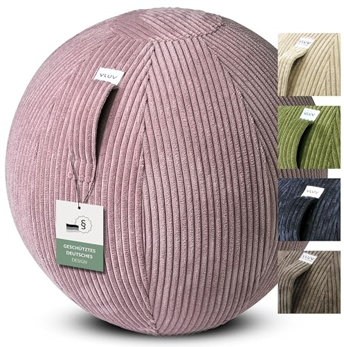VLUV BOL VLIP - Balle de siège de bureau ergonomique - Respirant - Avec poignée de transport et protection contre le roulement - Housse en tissu lavable - Ballon de grossesse - Ballon de gymnastique