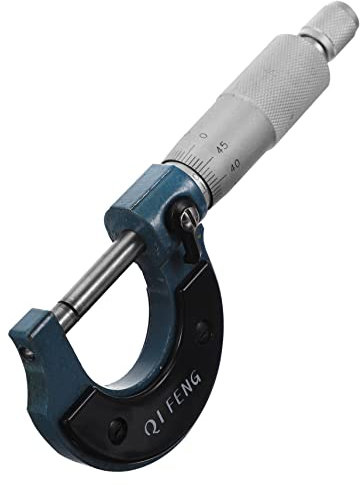 JUMPLAWN Portable Precision Spiral Micrometer 0-25mm Metric outside Measuring Tool for Physics Laboratory and Teaching Measurement