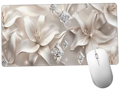 Lirio Alfombrilla Ratón 1400x600x3mm Alfombrilla Raton XXL Grande con Base de Goma Antideslizante, Lavable, Accesorios Gaming Sueño, Ordenador Gamer Regalos, Mouse Pad Gaming Mejora La Velocida Y1440