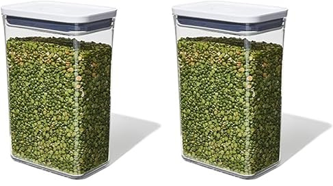 OXO Good Grips POP Container - Rectangle Medium 2.6L, White (Pack of 2)