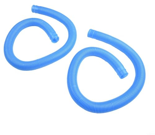 2 tubi flessibili per filtri per piscina in PVC da 32 mm, a spirale, resistenti alle perdite, ricambio per pompa fuori terra, adatti a filtri a cartuccia trasparente da 330/530/1000 GPH (blu)