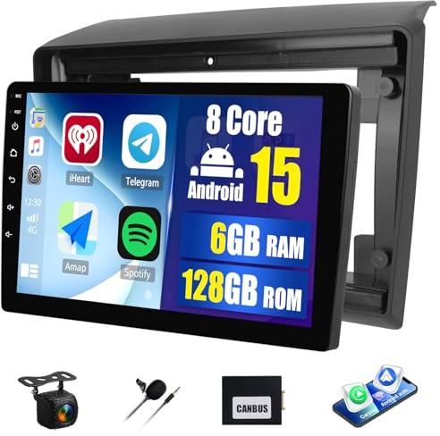 SIXWIN 8 Core 6+128G Android 15 Autoradio per Fiat DUCATO 2010/Citroen Jumper/Peugeot Boxer con CarPlay/Android Auto/DSP, 9 Pollice HD Navigatore GPS WiFi Bluetooth 5.0 FM RDS Radio MirrorLink 32EQ