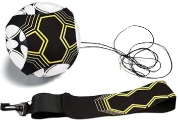 AYWTIUN Allenatore di giocoleria per il calcio Allenatore di calci da calcio, ausilio for l'allenamento del, attrezzatura for dei tiri a mani libere con cintura regolabile e corda elastica