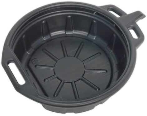 Sealey Oil Drain Pan 17L - DRP03, Black