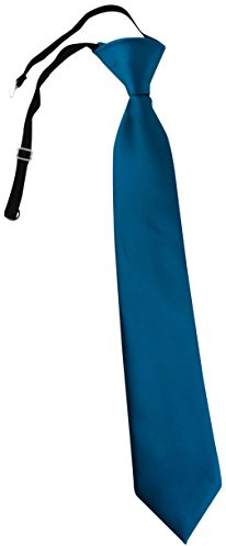 TigerTie Barnslips enfärg Uni - Slips förbunden med gummiband, mörk bensin, ca. Länge 37 cm (incl. Knoten), Breite 7 cm