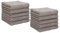 Betz 10 Stück Seiftücher Seiftuch Seiflappen Set Palermo 100% Baumwolle Größe 30x30 cm (Stone)