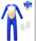 TBNRFrags Boys Sonic The Hedgehog Classic Childs Cosplay Costume Kids Game Fancy Dress Girls Jumpsuit (blue, 6-7 Years)