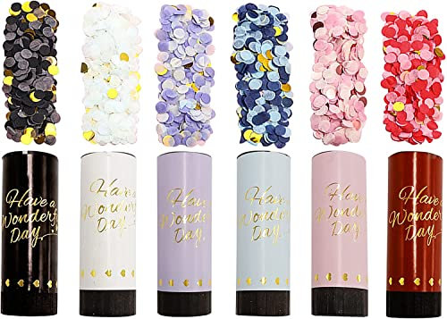 Konfettikanonen Set Party Popper Konfetti Shooter 6Stk für Hochzeits Babyparty Geburtstags Party Zubehör